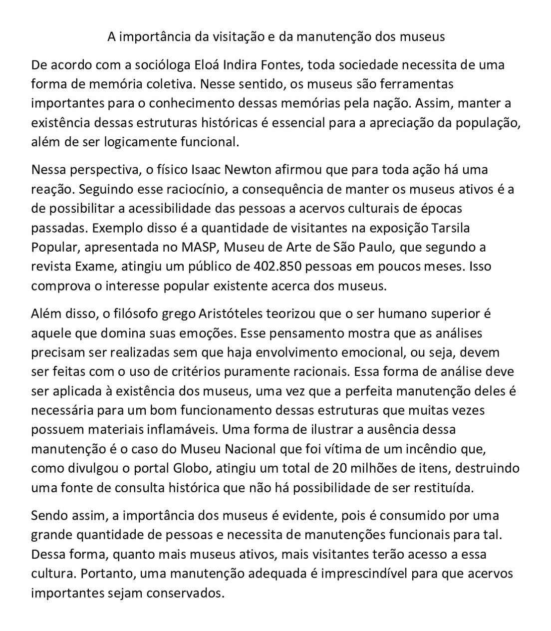 Reda��o A IMPORT�NCIA DOS MUSEUS - corrijam pfv